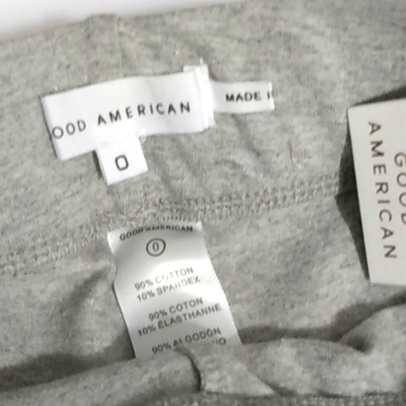 GOOD AMERICAN High-Waist Heather Gray Biker Shorts Size 0-XS NWT - Picture 8 of 8